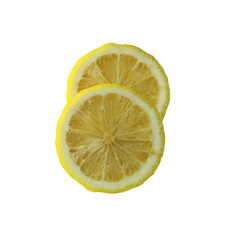 Freshly Sliced Lemon Halves on a Transparent Background for Culinary Delights.