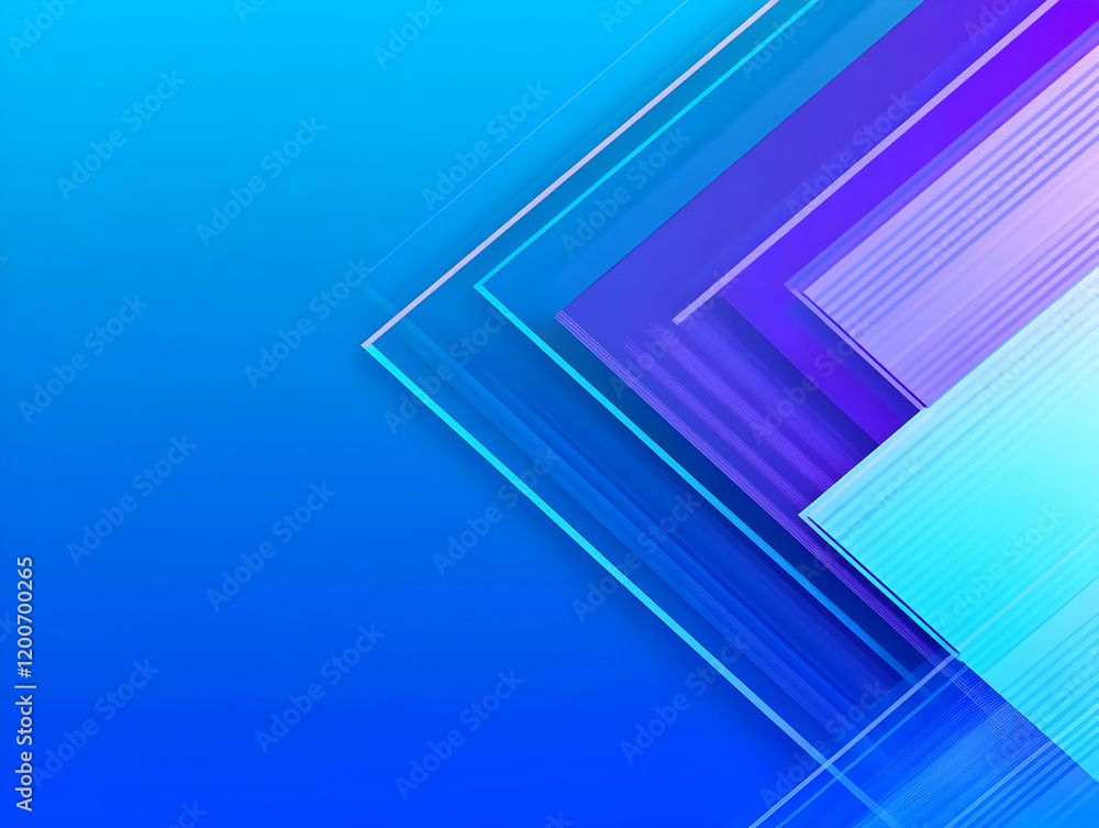 Poster abstract blue and purple gradient background with geometric shapes creates a dynamic visual diagonal