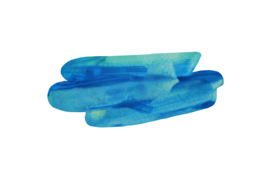 Abstract Watercolor Brush Stroke in Vibrant Blue Tones for Creative and Artistic Backgrounds.