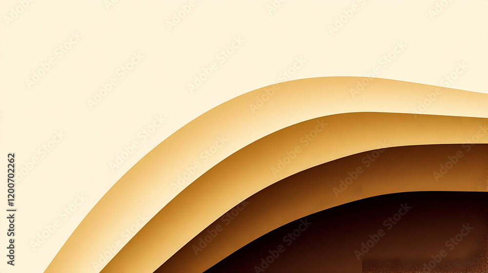 Poster abstract background with smooth golden curves and soft brown hues creating a visually appealing desi