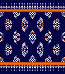 Geometric ethnic oriental seamless pattern traditional Design for background, carpet, wallpaper, clothing, wrapping, Batik, fabric, Vector, illustration, embroidery style, Sadu