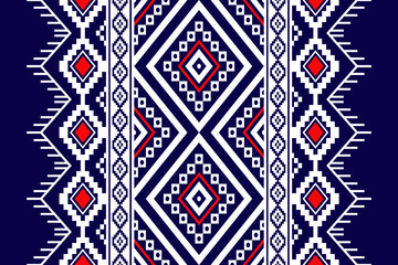 Geometric ethnic oriental seamless pattern traditional Design for background, carpet, wallpaper, clothing, wrapping, Batik, fabric, Vector, illustration, embroidery style, Sadu