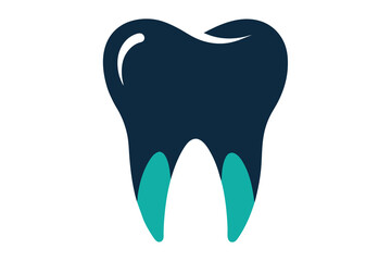 simple teeth logo silhouette F.eps