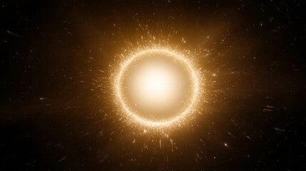 Fototapeta premium Celestial Ring Glowing Cosmic Energy Orb (1)