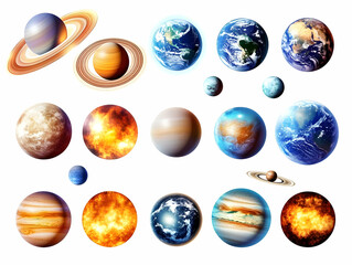 Diverse Planetary Bodies Showcase Unique Atmospheric and Geological Features