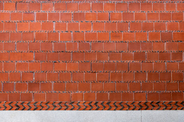 Background of red brick wall