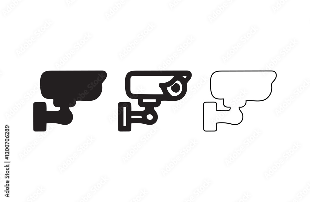 Poster camera vector and line art graphics for branding and design needs creative vector elements: perfect for Seasonal and Everyday use black and white icons for modern projects.