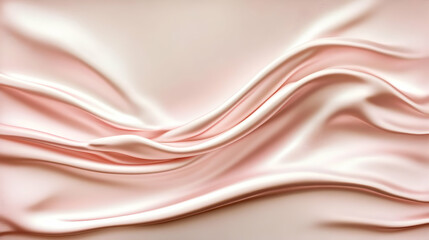 Obraz premium Smooth Pink Silk Fabric Flows Gently, Creating Elegant Waves for a Luxurious Background