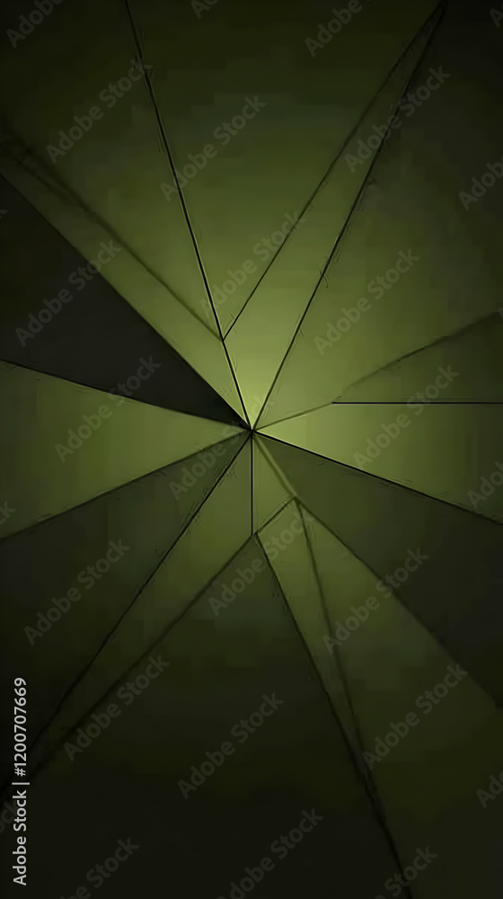 Aufkleber abstract green geometric pattern creates a dynamic and visually striking composition