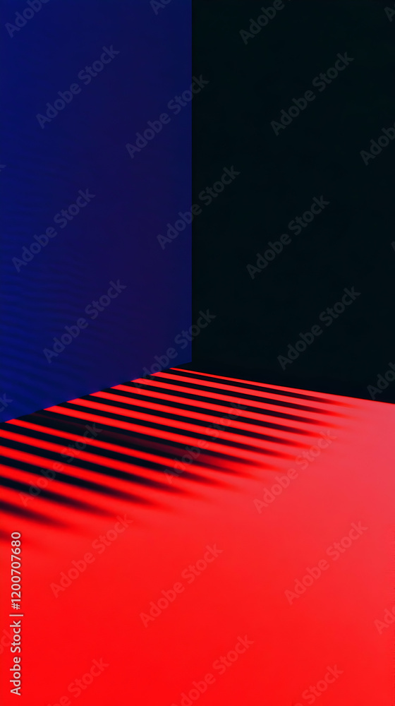 Poster abstract background creates dynamic shadows with red and blue lighting perfectly.