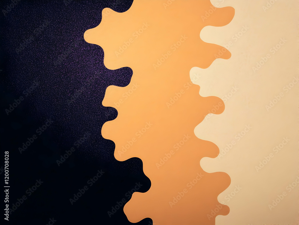Poster abstract background with smooth wavy shapes and color transitions creates a visually appealing desig