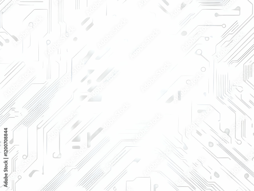 Aufkleber white circuit board pattern creates a futuristic technological background design.