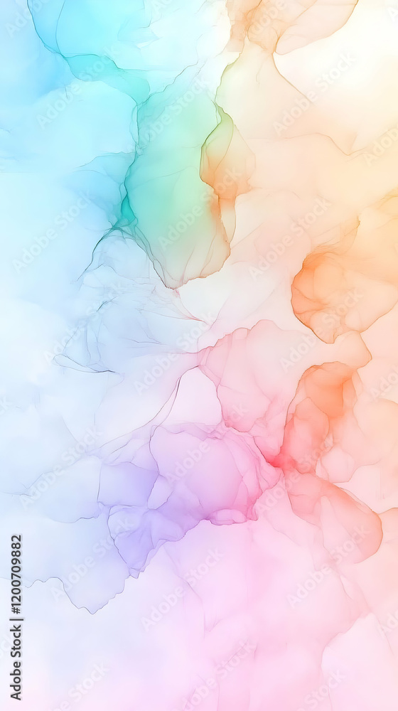 Poster abstract colorful alcohol ink background texture creates a dreamy and ethereal effect with soft past