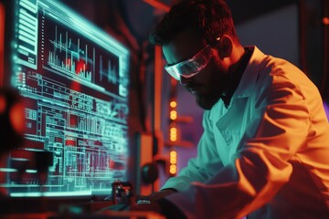 IT Consultant Using Advanced Technology and Data Analysis Tools for Research and Development, Focused on Digital Displays and Graphical Interfaces