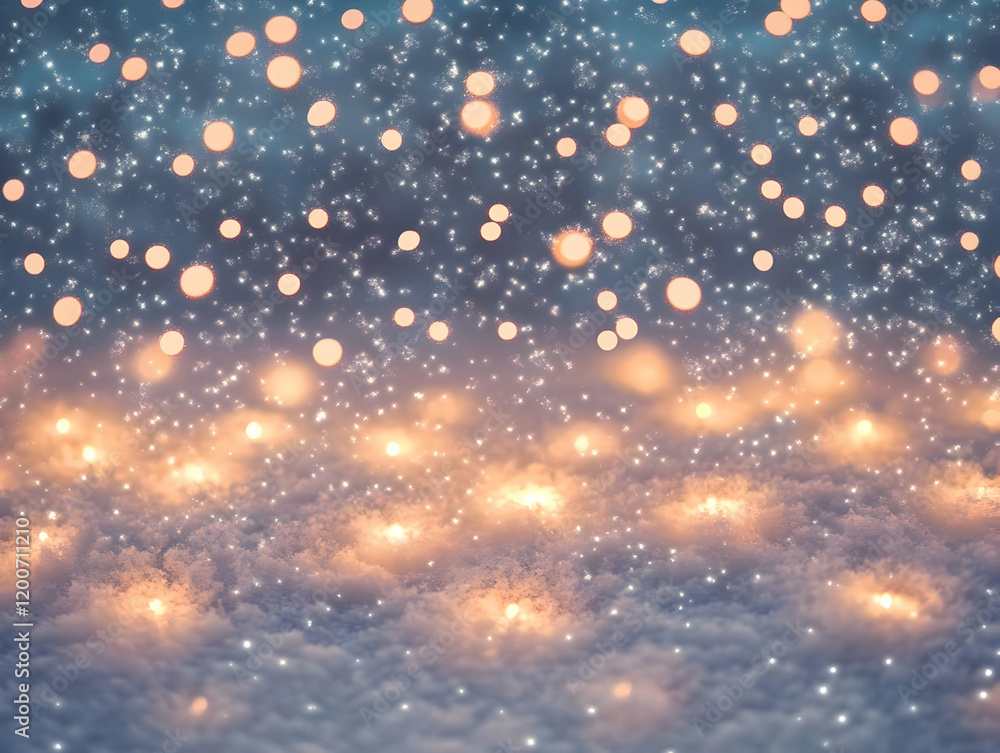 Aufkleber abstract background features sparkling bokeh lights and glitter, creating a magical ambiance.
