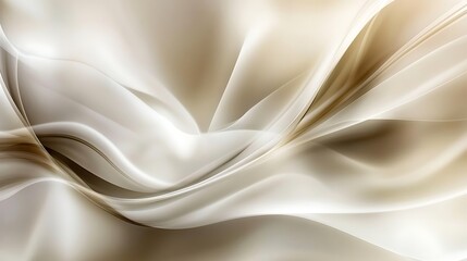 Obraz premium Abstract Beige and White Draped Fabric Waves