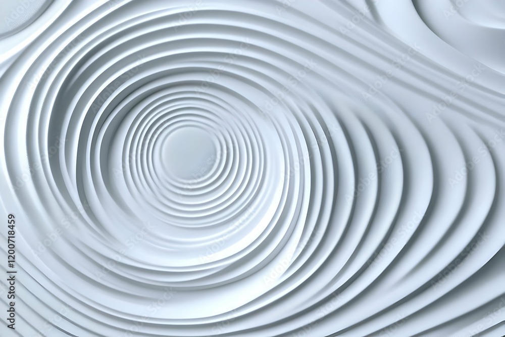 Poster abstract 3d white circular ripple effect background creates a dynamic visual
