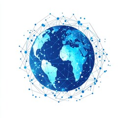 Global network connection, digital world.