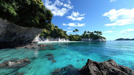 Fototapeta premium Tranquil Tropical Beach Scene
