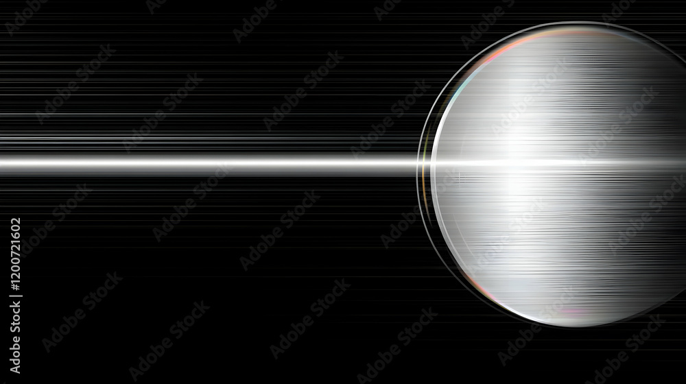 Poster abstract background with metallic oval shape and horizontal lines elegantly on dark background