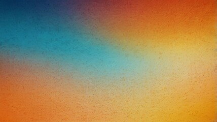 Fototapeta premium Summer Glow: Retro Gradient of Orange, Blue, Yellow, and White with Textured Flair background