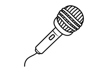 Microphone line art vector design.eps