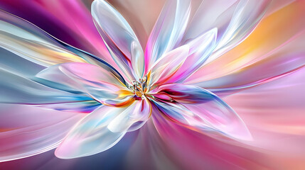 Fototapeta premium Abstract Flower with Swirling Petals Creates a Dreamlike Atmosphere