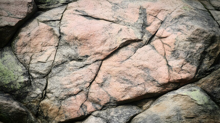 Rough Rock Surface Shows Cracks and Textures in Nature's Display of Strength and Resilience.