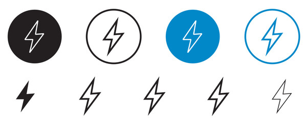 flash thunder power icon, flash Power energy icon