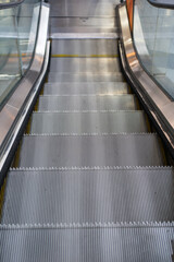 Escalator in the subway.  Way of transportation.