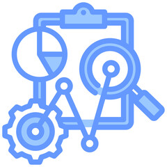 Data Analysis Blue Icon