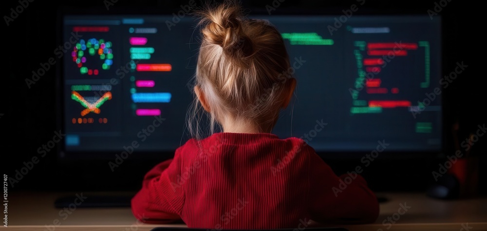 Poster personalized education concept. a teacher utilizing ai dashboards to distribute custom resources to 