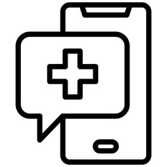 Telemedicine Outline Icon