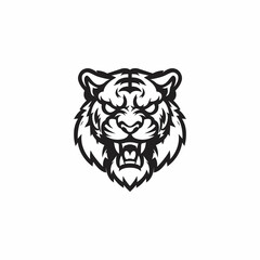 Obraz premium Vector of a tiger head.
