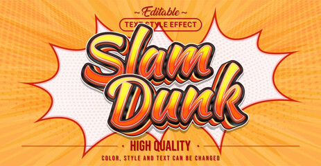 Editable text style effect -  Slam Dunk text style theme. © Rtn_Studio