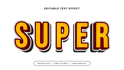 super editable text effect with orange brown and white bold gradient style