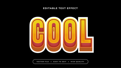 cool editable text effect with yellow orange bold gradient style