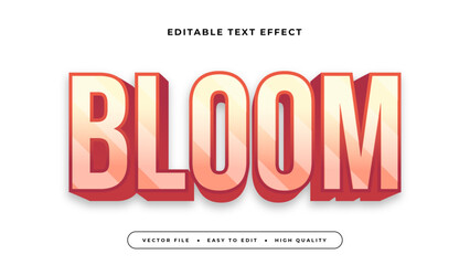 bloom editable text effect with yellow red bold gradient style