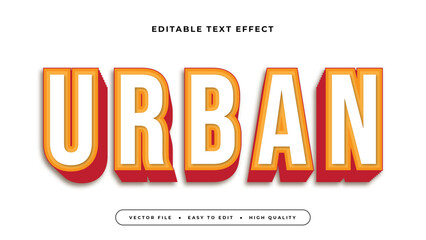 urban editable text effect 3d gradient typography design
