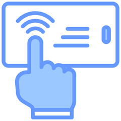 Haptic Feedback Blue Icon