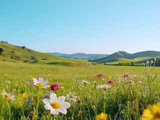 Captivating bloom of wildflowers sakareeya nature photography vibrant landscape ground level soft focus serenity