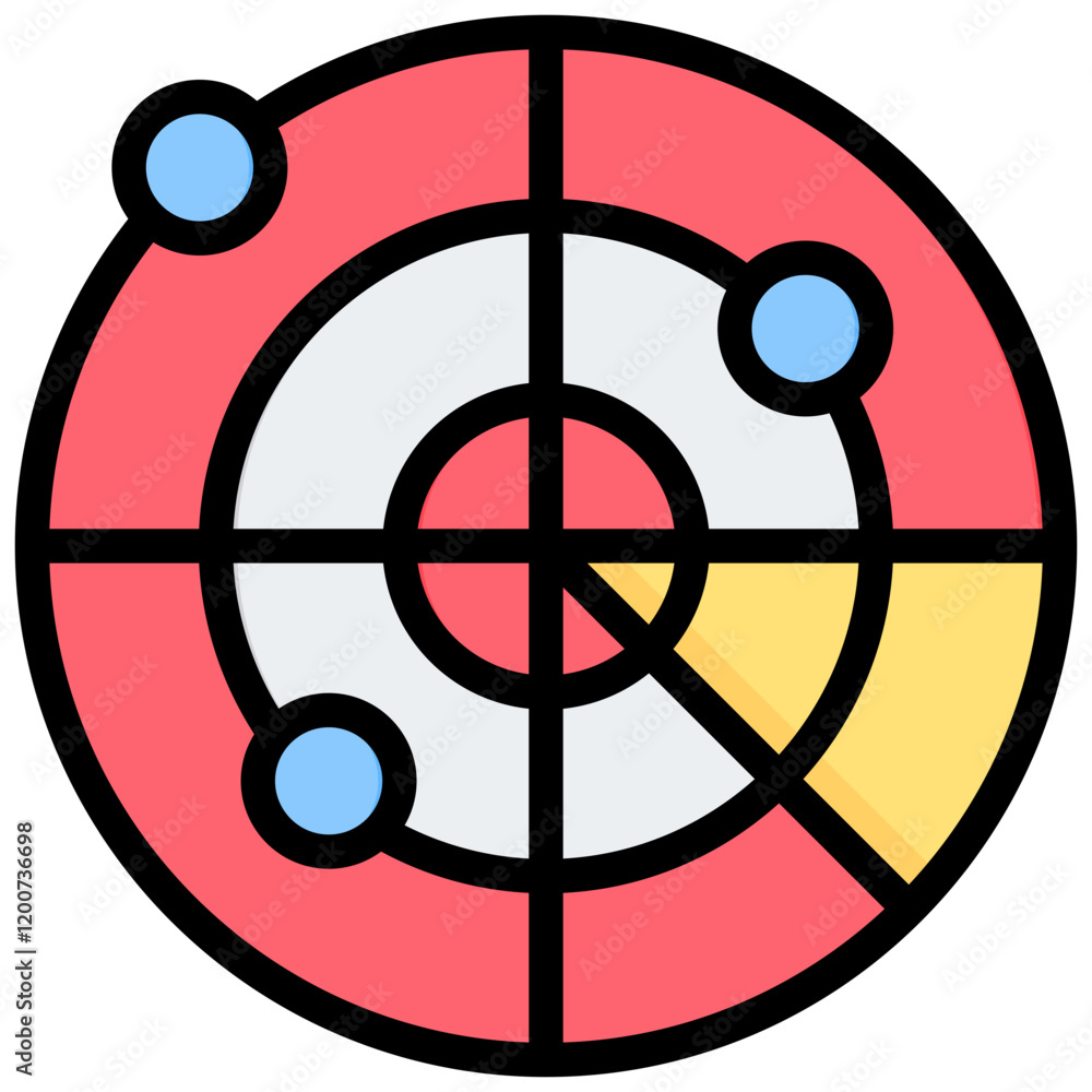Aufkleber sensor fusion outline color icon