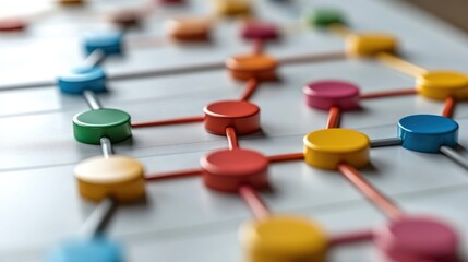 Colorful Network Connections: Abstract Representation of Interconnectivity and Data Flow