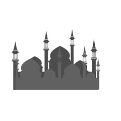 silhouette of mosque