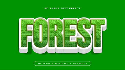 forest editable text effect 3d gradient typography design