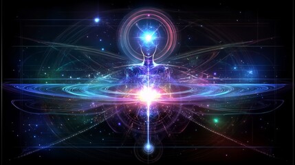 Cosmic Being Celestial Energy and Human Form