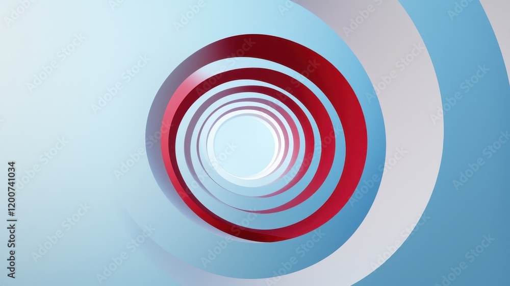 Poster abstract spiral concept illustrating growth and development in dynamic trajectories