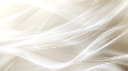 Obraz premium Abstract White and Beige Swirling Fabric Design