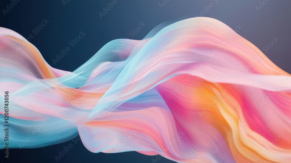 Poster dynamic abstract visuals representing productivity and efficiency for creative projects and innovati