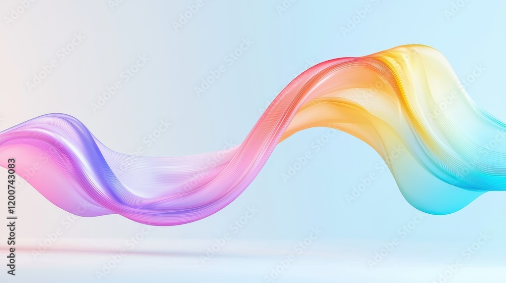 Poster dynamic flow of colorful data representing digital transformation in abstract design